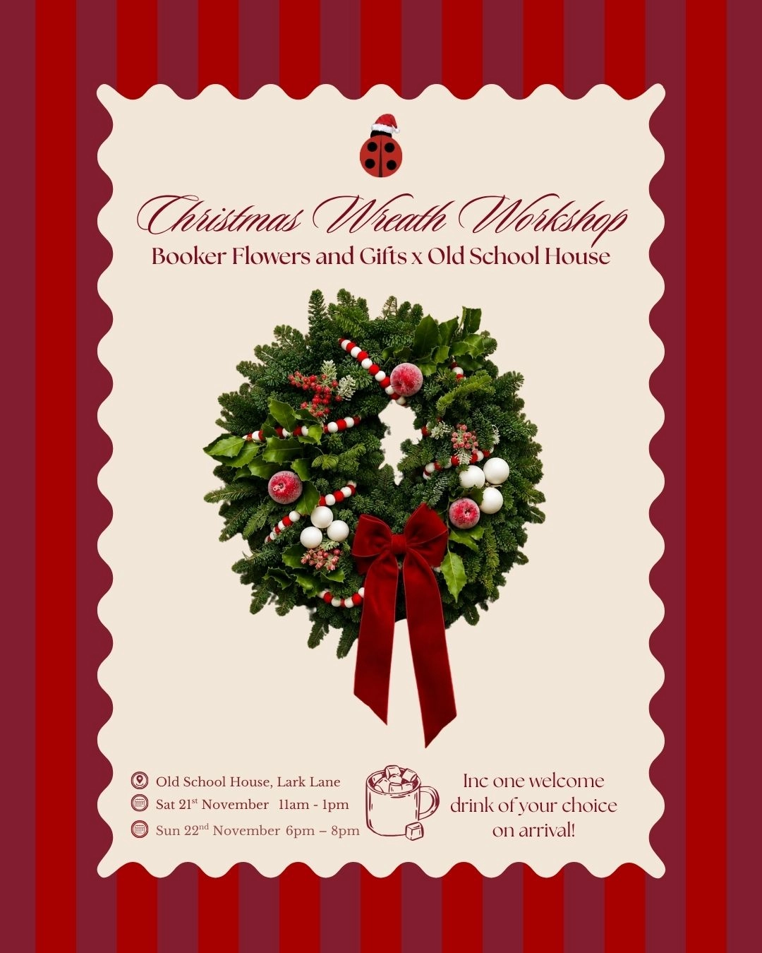 Christmas Door Wreath Making Workshop Lark Lane Liverpool